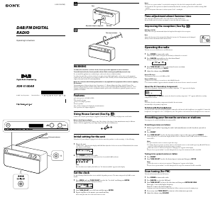 Manual Sony XDR-S10DAB Radio