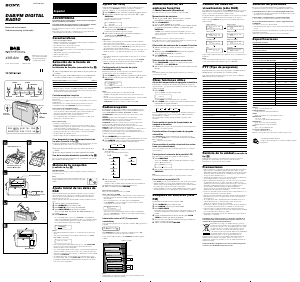 Manual de uso Sony XDR-S20 Radio