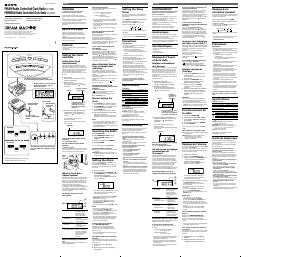 Mode d’emploi Sony ICF-C60RC Radio-réveil