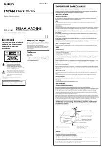 Manual Sony ICF-C160 Alarm Clock Radio