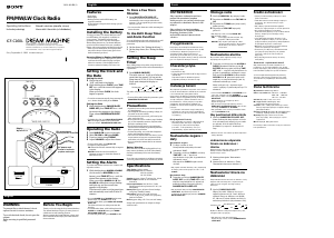 Instrukcja Sony ICF-C160L Radiobudzik