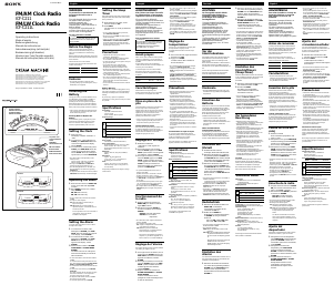 Mode d’emploi Sony ICF-C211L Radio-réveil