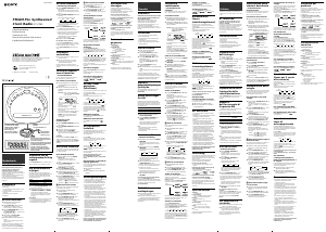Käyttöohje Sony ICF-C263 Radioherätyskello