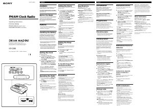 Handleiding Sony ICF-C290 Wekkerradio