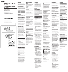 Manual Sony ICF-C290L Rádio relógio