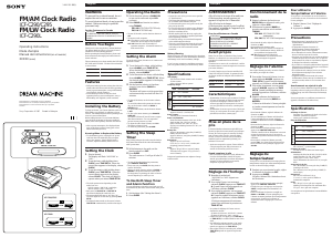 Mode d’emploi Sony ICF-C295 Radio-réveil