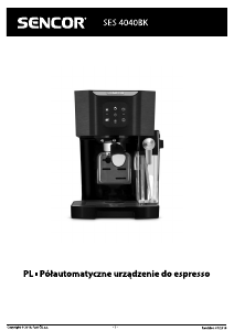 Instrukcja Sencor SES 4040BK Ekspres do espresso