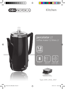 Bruksanvisning OBH Nordica Chilli Percolator Kaffemaskin