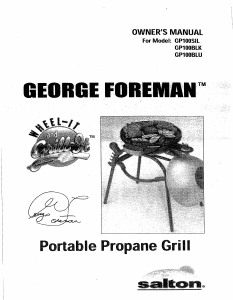 Manual de uso George Foreman GP100BLK Barbacoa