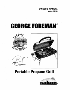 Manual George Foreman GP160 Barbecue