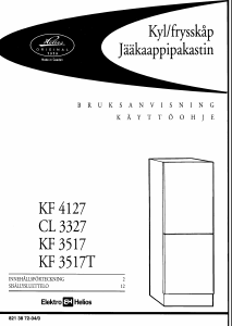 Bruksanvisning ElektroHelios CL3327 Kyl-frys