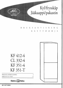 Bruksanvisning ElektroHelios KF351-4 Kyl-frys