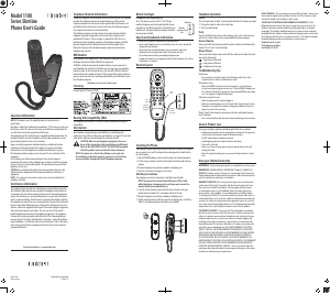 Mode d’emploi Uniden 1100 Téléphone
