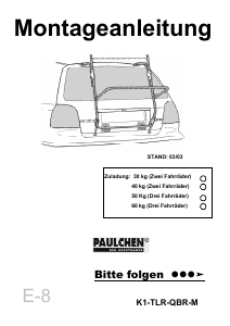 Bedienungsanleitung Paulchen E-8 Fahrradträger