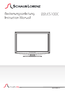 Manual Schaub Lorenz 22LE-5100C LED Television
