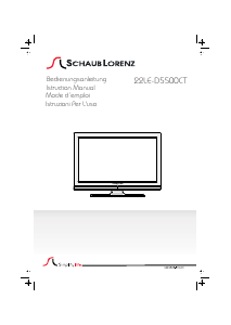 Bedienungsanleitung Schaub Lorenz 22LE-D5500CT LED fernseher