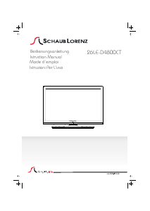 Bedienungsanleitung Schaub Lorenz 26LE-D4800CT LED fernseher