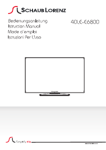 Manual Schaub Lorenz 40LE-E6800 LED Television