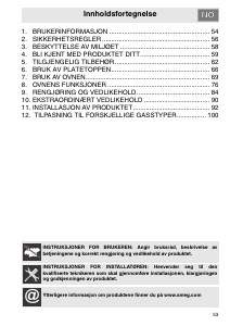 Bruksanvisning Smeg A1P-9 Komfyr