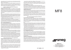 Manual de uso Smeg MF8AV2 Grifería