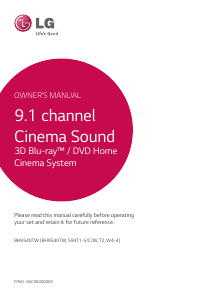 Manual LG BH9540TW Home Theater System