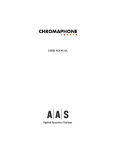Manual AAS Chromaphone