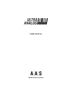 Handleiding AAS Ultra Analog VA-2