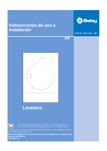 Manual de uso Balay 3TI60081A Lavadora