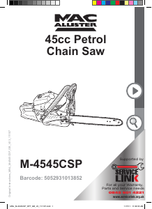 Manual MacAllister M-4545CSP Chainsaw