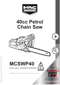 Manual MacAllister MCSWP40 Chainsaw