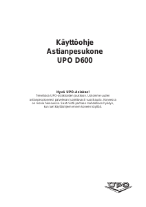 Käyttöohje UPO D600 Astianpesukone