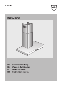 Mode d’emploi V-ZUG DW E Hotte aspirante