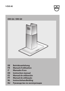 Bedienungsanleitung V-ZUG DW-G Dunstabzugshaube