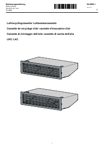 Bedienungsanleitung V-ZUG LRC Dunstabzugshaube