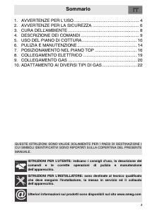 Manuale Smeg P1641X Piano cottura