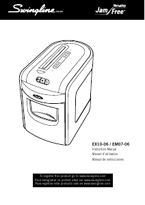 Manual de uso Swingline EM07-06 Destructora