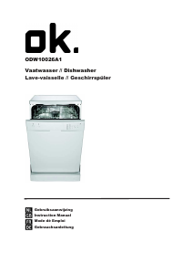 Mode d’emploi OK ODW 10026 A1 Lave-vaisselle