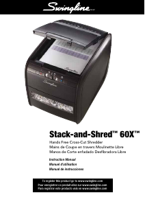 Handleiding Swingline Stack-and-Shred 60X Papiervernietiger
