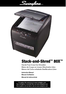 Handleiding Swingline Stack-and-Shred 80X Papiervernietiger