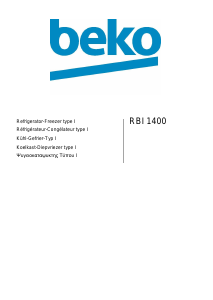 Mode d’emploi BEKO RBI 1400 Réfrigérateur