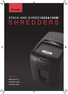 Manual de uso Swingline Stack-and-Shred 100M Destructora