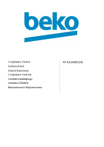 Manuale BEKO RFSA240M21W Congelatore