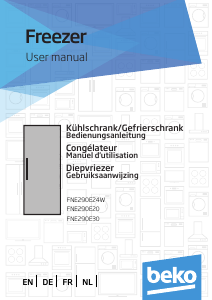 Bedienungsanleitung BEKO FNE290E20 Gefrierschrank