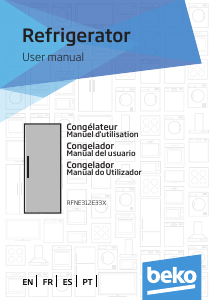 Manual de uso BEKO RFNE312E33X Congelador