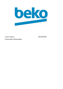 Manual BEKO HSA 47530 Freezer