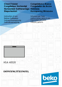 Manual de uso BEKO HSA40520 Congelador