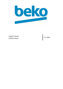 Manual BEKO FS 220N Freezer