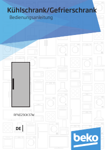 Bedienungsanleitung BEKO RFNE290K37W Gefrierschrank