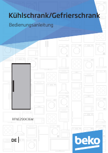 Bedienungsanleitung BEKO RFNE290K36W Gefrierschrank