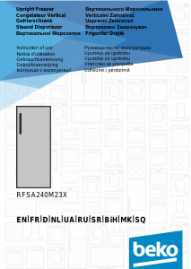 Manual BEKO RFSA240M23X Freezer
